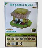 Майнкрафт конструктор магнітний Minecraft Magnetic Cube «Хатина з цегли» 122 кубиков, фото 7