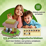 Майнкрафт конструктор магнітний Minecraft Magnetic Cube «Хатина з цегли» 122 кубиков, фото 8
