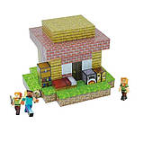 Майнкрафт конструктор магнітний Minecraft Magnetic Cube «Хатина з цегли» 122 кубиков, фото 10