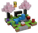 Майнкрафт конструктор магнітний Minecraft Magnetic Cube «Вечірка з сакурами» 128шт, фото 3