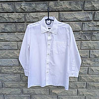 Рубашка детская классическая, белая, длинный рукав