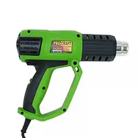 Будівельний фен Procraft PH-2000 з дисплеєм, 2000 Вт, 50 650°C, кейс, 4 насадки