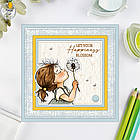 Набір силіконових штампів для скрапбукінгу Діти-квіти CHT188, фото 2