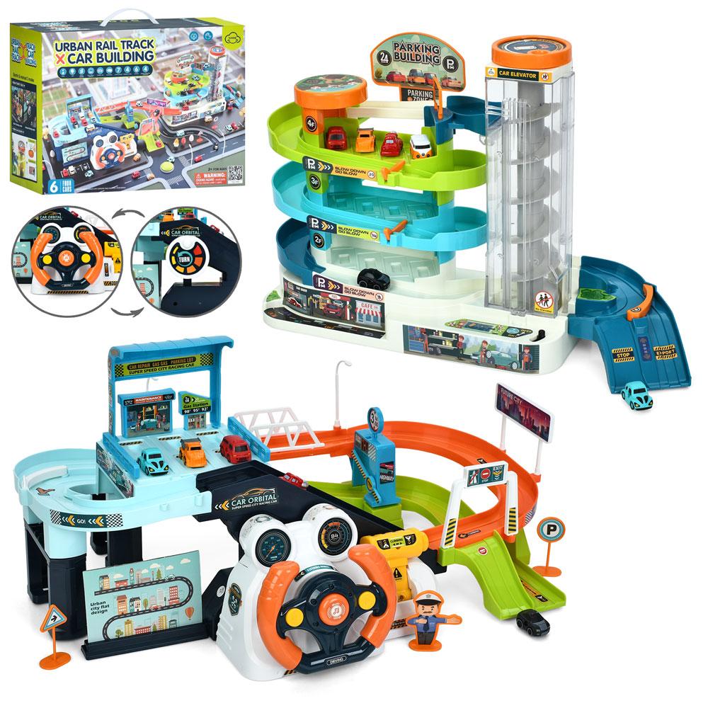 Велика Парковка Трек Гараж 2в1 з автоматичним ліфтом T 103-55 Y довжина 95 см, фото 1