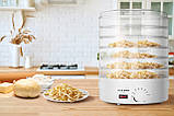 Сушарка для грибів, фруктів, овочів Mozano 500 Вт AGD/SUS/03 Біла, фото 5