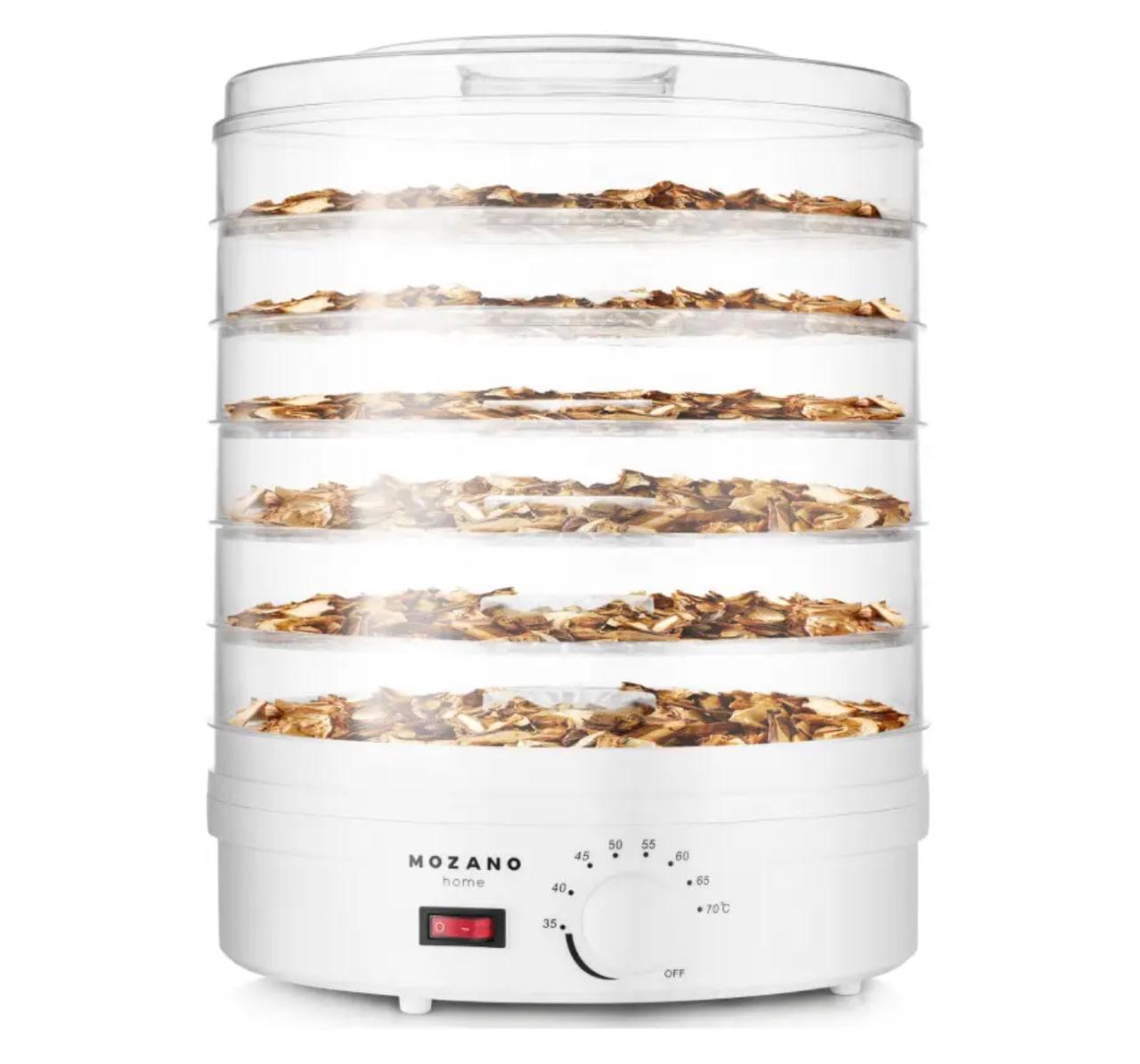 Сушарка для грибів, фруктів, овочів Mozano 500 Вт AGD/SUS/03 Біла, фото 1