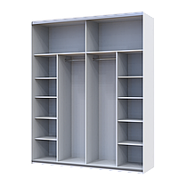 Шафа купе Doros G-Caiser Білий/Графіт 2 ДСП / 3 частини 200х60х240 (42005229), фото 2