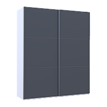 Шафа купе Doros G-Caiser Білий/Графіт 2 ДСП / 3 частини 200х60х240 (42005229), фото 5