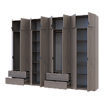 Шафа для одягу Doros Лукас Канноло/Канноло 4+4 ДСП 320х50х240 (42005246), фото 2