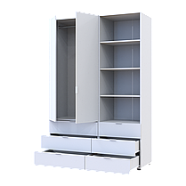 Шафа для одягу Doros Гелар Білий 2ДСП з пеналом 137.5х49.5х203.4 (42005162), фото 2