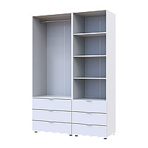 Шафа для одягу Doros Гелар Білий 2ДСП з пеналом 137.5х49.5х203.4 (42005162), фото 3