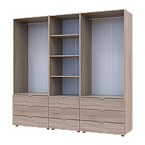 Шафа для одягу Doros Гелар Дуб сонома 2+2ДСП з пеналом 215х49.5х203.4 (42005183), фото 3