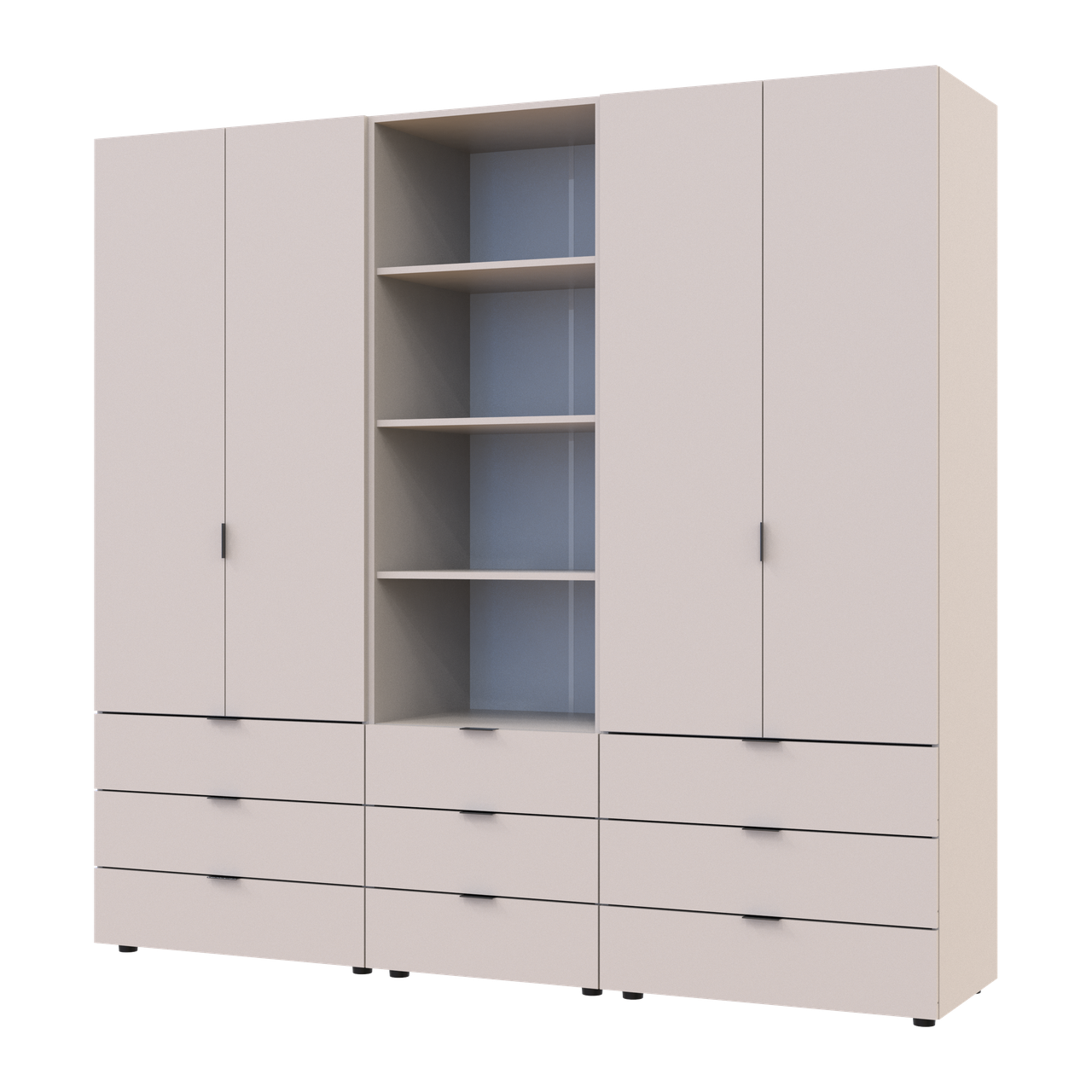 Шафа для одягу Doros Гелар Кашемір 2+2ДСП з пеналом 215х49.5х203.4 (42005177)