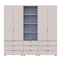 Шафа для одягу Doros Гелар Кашемір 2+2ДСП з пеналом 215х49.5х203.4 (42005177), фото 4