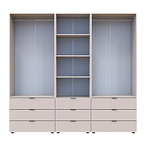 Шафа для одягу Doros Гелар Кашемір 2+2ДСП з пеналом 215х49.5х203.4 (42005177), фото 5