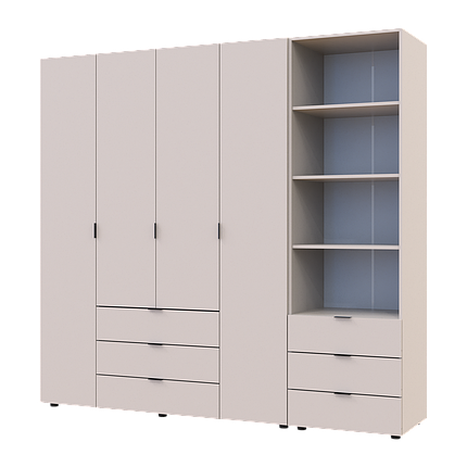 Шафа для одягу Doros Гелар Кашемір 4ДСП з пеналом 215х49.5х203.4 (42005176), фото 1