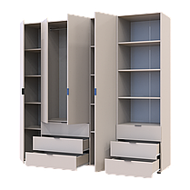 Шафа для одягу Doros Гелар Кашемір 4ДСП з пеналом 215х49.5х203.4 (42005176), фото 2