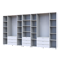 Шафа для одягу Doros Гелар Білий 4+4ДСП з пеналом 370х49.5х203.4 (42005167), фото 3