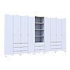 Шафа для одягу Doros Гелар Білий 4+4ДСП з пеналом 370х49.5х203.4 (42005167), фото 6
