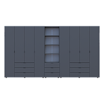 Шафа для одягу Doros Гелар Графіт 4+4ДСП з пеналом 370х49.5х203.4 (42005173), фото 4