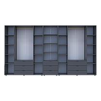 Шафа для одягу Doros Гелар Графіт 4+4ДСП з пеналом 370х49.5х203.4 (42005173), фото 5