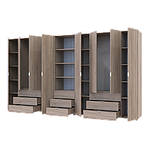 Шафа для одягу Гелар Doros Дуб сонома 4+4ДСП з пеналом 370х49.5х203.4 (42005185), фото 3