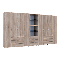 Шафа для одягу Гелар Doros Дуб сонома 4+4ДСП з пеналом 370х49.5х203.4 (42005185), фото 4