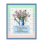 Набір силіконових штампів для скрапбукінгу Квіти і написи CHT190, фото 2