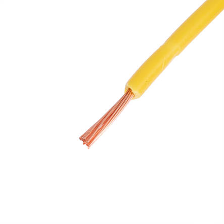 Дріт багатожильний 0.5mm2 (20AWG/16xD0.20 мм, мідь, PVC), жовтий, 1 м, фото 2