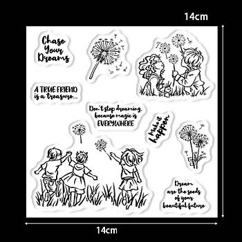 Набір силіконових штампів для скрапбукінгу Діти-квіти 2 CHT191