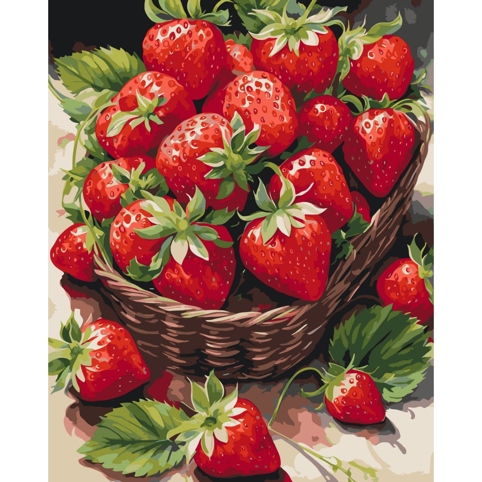 Картина за номерами 40х50 см. Соковита полуничка AC12021, фото 1