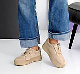 Кросівки жіночі на шнурках замшеві та шкіряні 36-41, фото 6