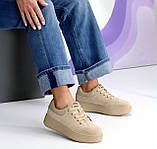 Кросівки жіночі на шнурках замшеві та шкіряні 36-41, фото 7