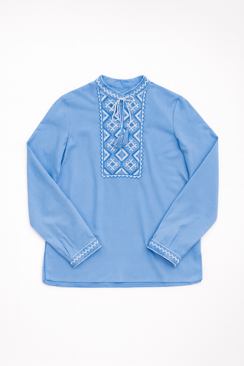 Дитяча вишиванка для хлопчика блактина, фото 1