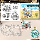 Набір силіконових штампів для скрапбукінгу Акваріум CHT198, фото 2