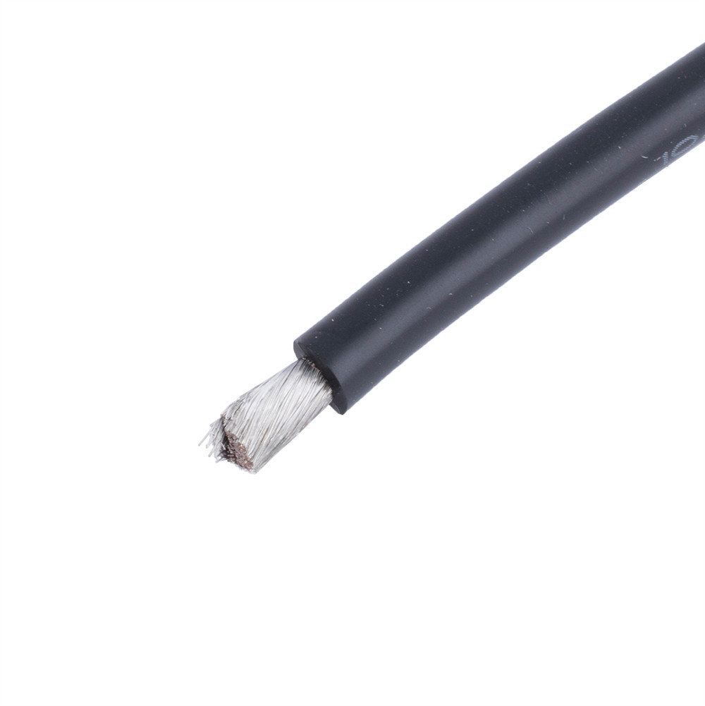 Силіконовий дріт 10AWG (5.4mm2-1050/0.08TS) чорний, 1 м
