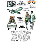 Набір силіконових штампів для скрапбукінгу Подорож CHT199, фото 2