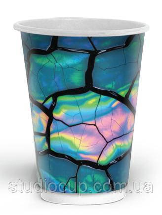 Стакан паперовий двошаровий “Chrystal” 400 мл 25шт/уп кр.90, фото 1