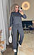 Жіночий базовий теплий осінній костюм прогулянковий ангоровий кофта і прямі штани щільна ангора люкс, фото 6