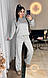Жіночий базовий теплий осінній костюм прогулянковий ангоровий кофта і прямі штани щільна ангора люкс, фото 8