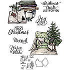 Набір силіконових штампів для скрапбукінгу Merry Christmas CHT202, фото 2