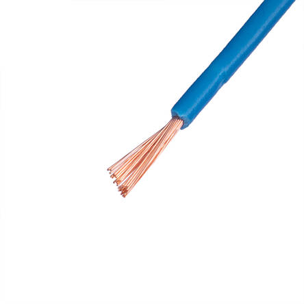 Дріт багатожильний 1.0mm2 (18AWG/32xD0.20 мм, мідь, PVC), синій, 1 м, фото 2