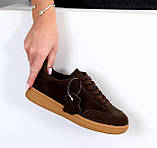 Замшеві кросівки жіночі на шнурках 36 -41, фото 6