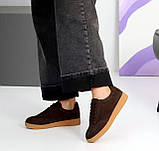 Замшеві кросівки жіночі на шнурках 36 -41, фото 7