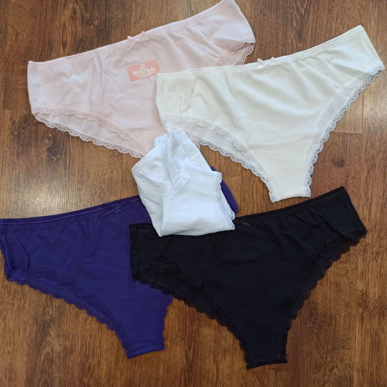 Жіночі ажурні трусики ,бавовна "RUBINA" Туреччина Art: 9257 / 10 штук, фото 1