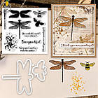 Набір силіконових штампів для скрапбукінгу Комахи CHT206, фото 2