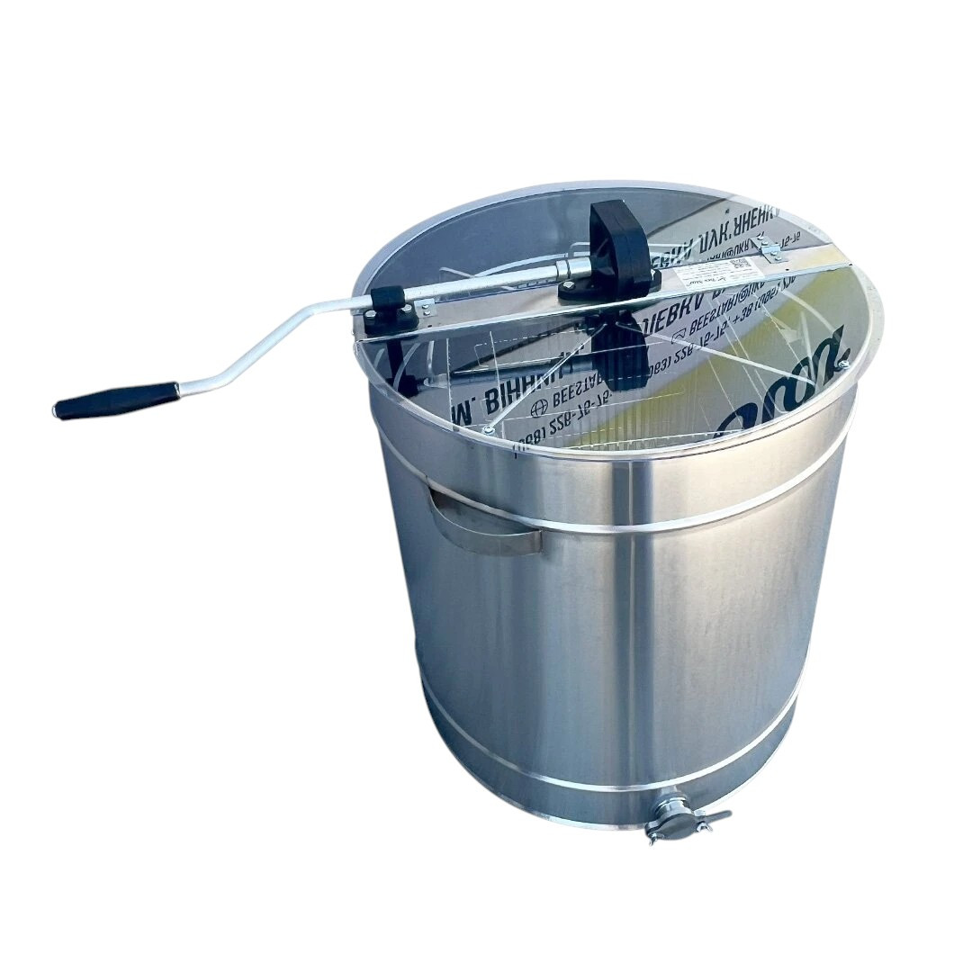 Медогонка 4-рамкова поворотна ручна BeeStar, з нержавіючої сталі AISI 304 (без ніжок), фото 1