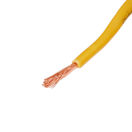 Дріт багатожильний 1.0mm2 (18AWG/32xD0.20 мм, мідь, PVC), жовтий, 1 м, фото 2