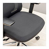 Офісне крісло сітчасте з підголівником Декарт Richman чорного кольору, фото 6