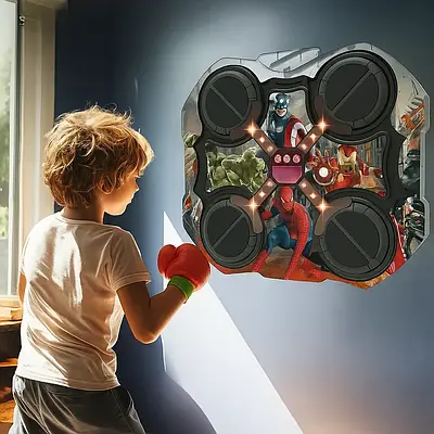 Музичний тренажер боксерська панель для тренування ударів у ритм музиці / Електронна дошка Світло Bluetooth